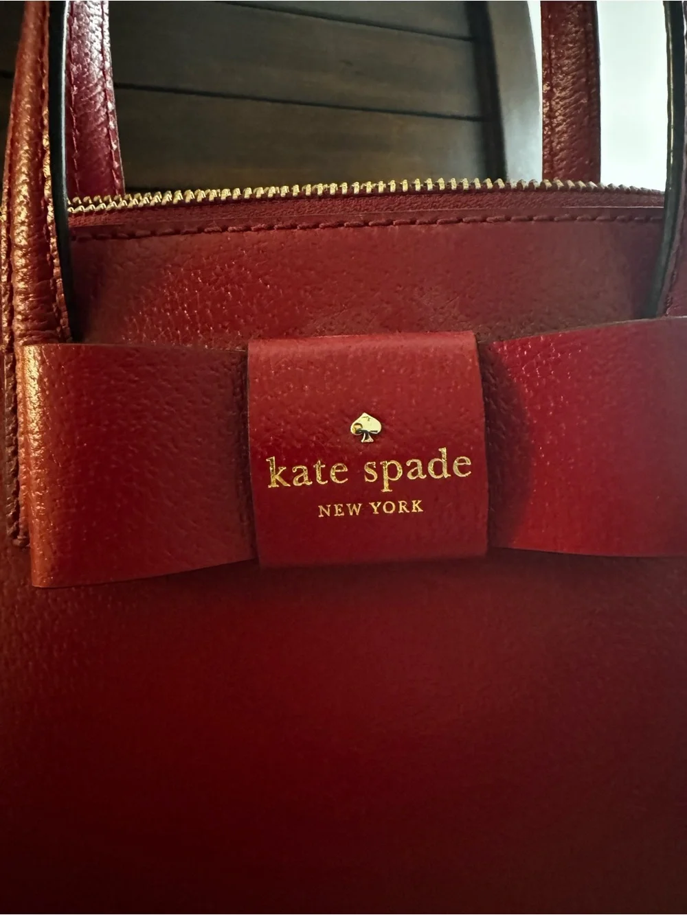 Kate Spade Matthews Street Maise Bow Satchel Red Leather Crossbody